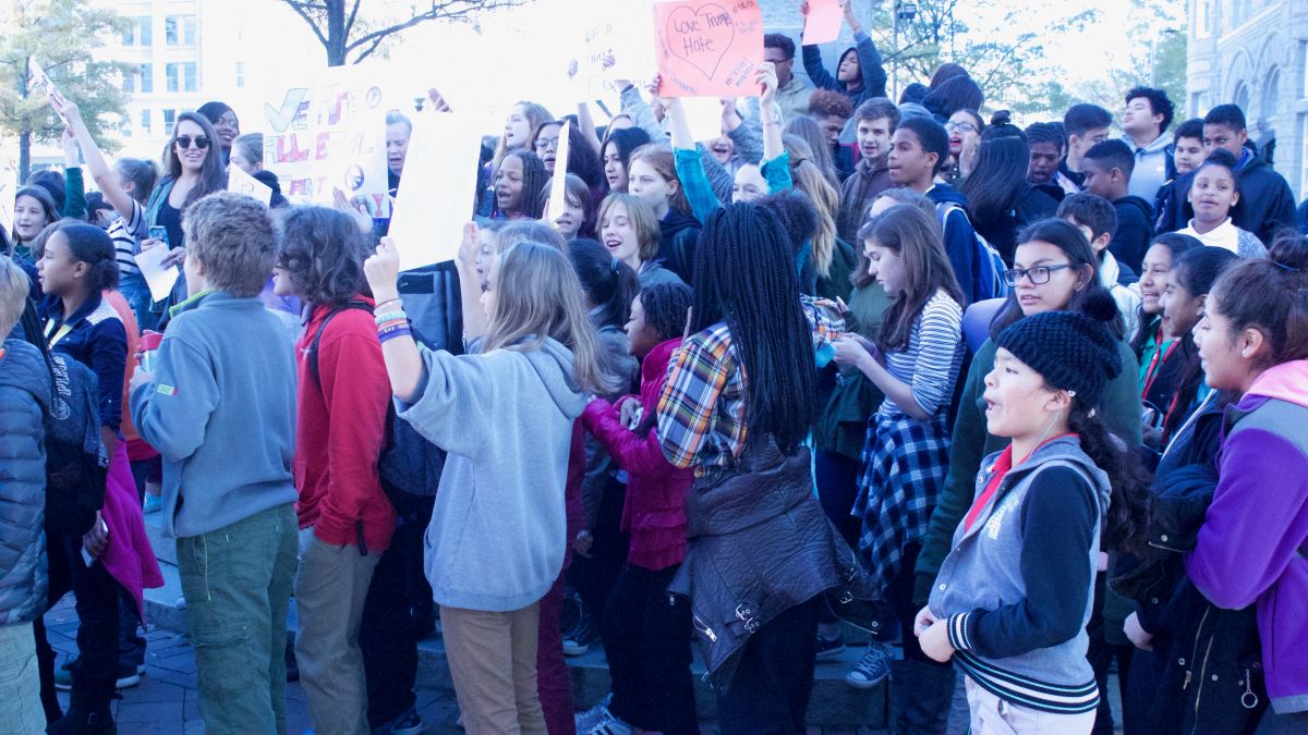 EZ Street at the DCPS Donald Trump Protest