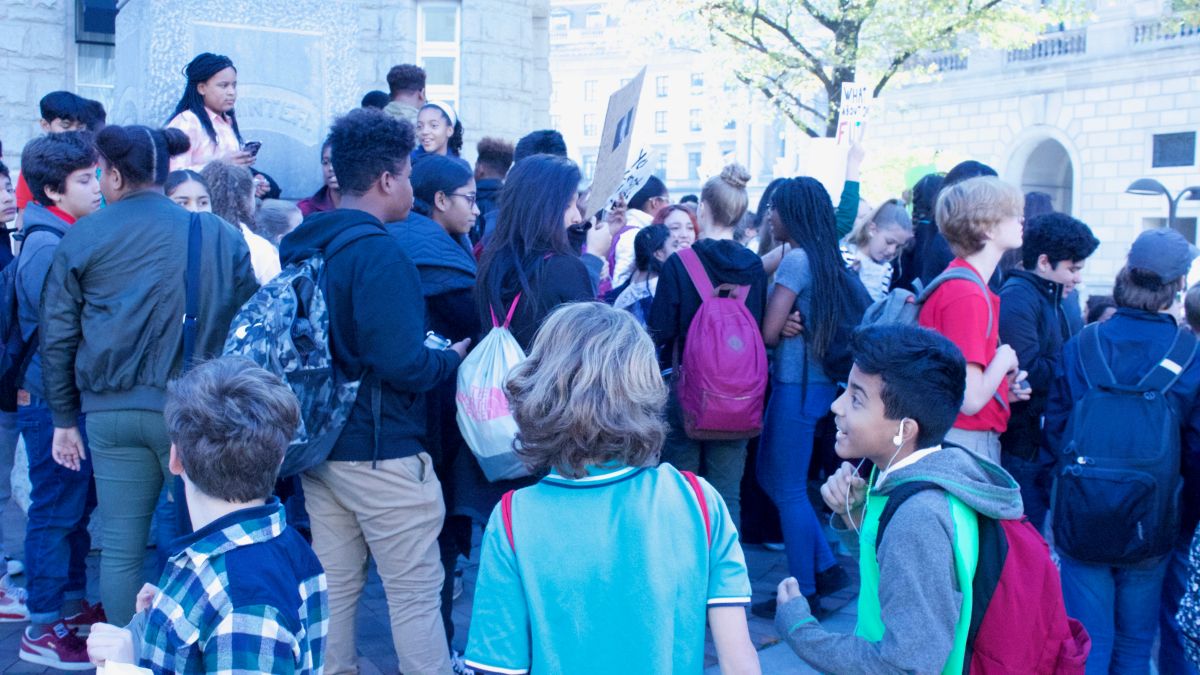 EZ Street at the DCPS Donald Trump Protest