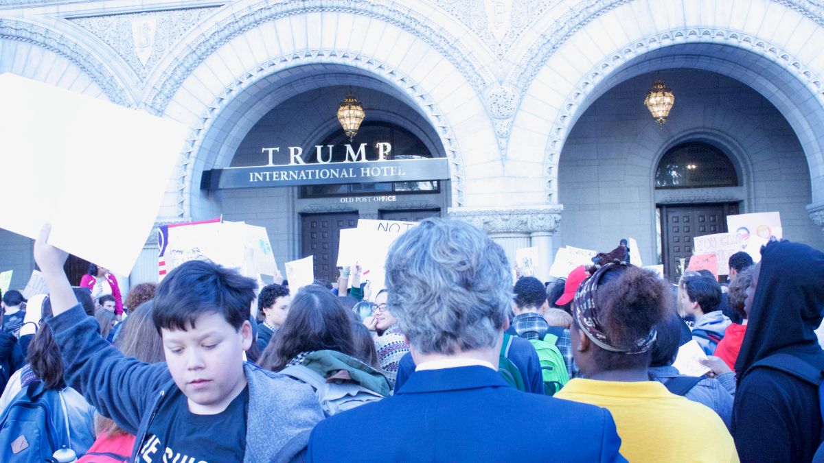 EZ Street at the DCPS Donald Trump Protest