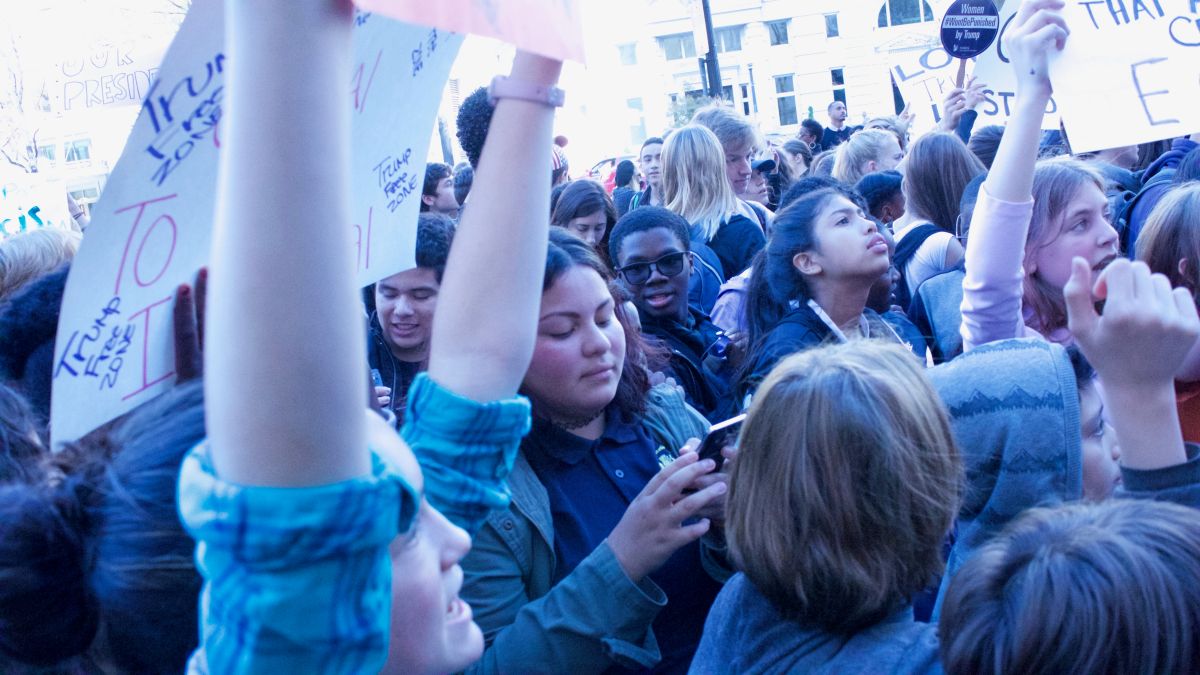 EZ Street at the DCPS Donald Trump Protest
