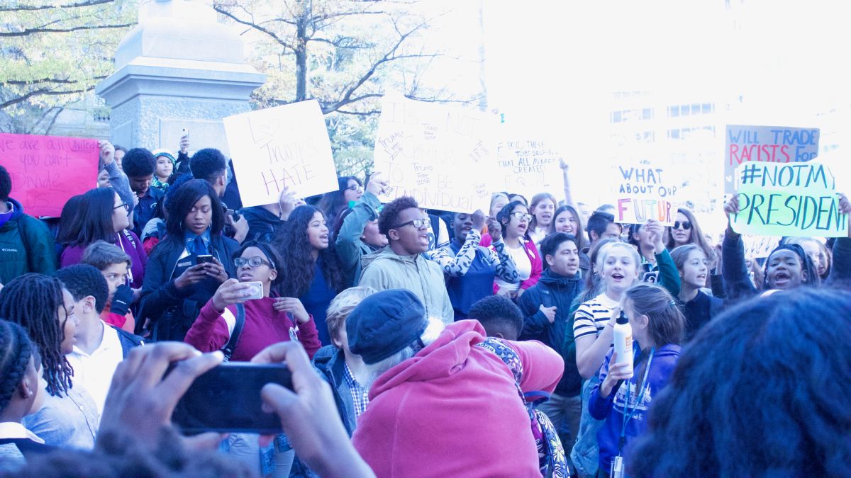 EZ Street at the DCPS Donald Trump Protest