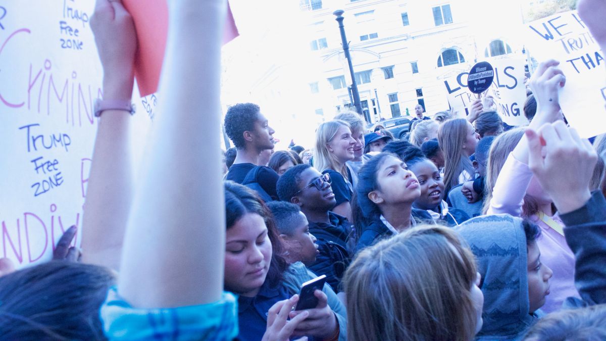 EZ Street at the DCPS Donald Trump Protest