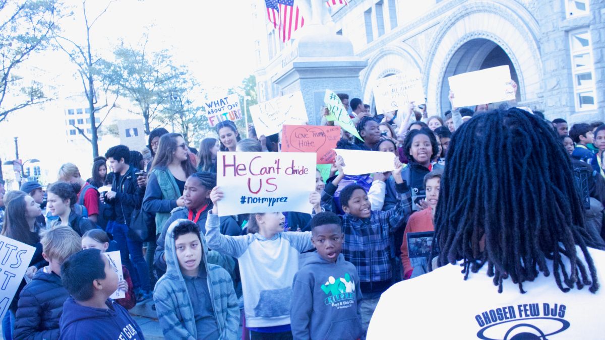 EZ Street at the DCPS Donald Trump Protest
