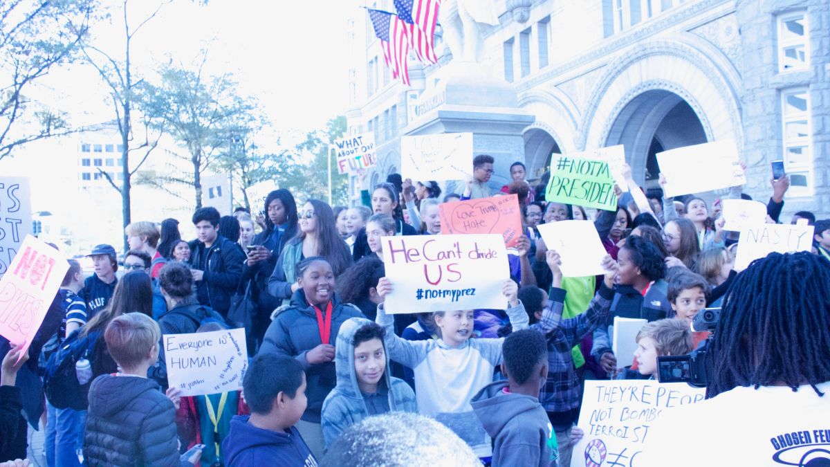 EZ Street at the DCPS Donald Trump Protest