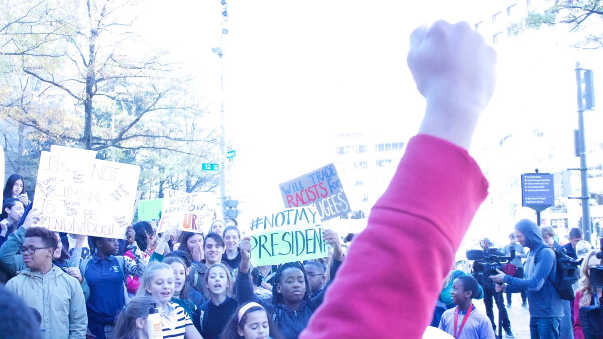 EZ Street at the DCPS Donald Trump Protest