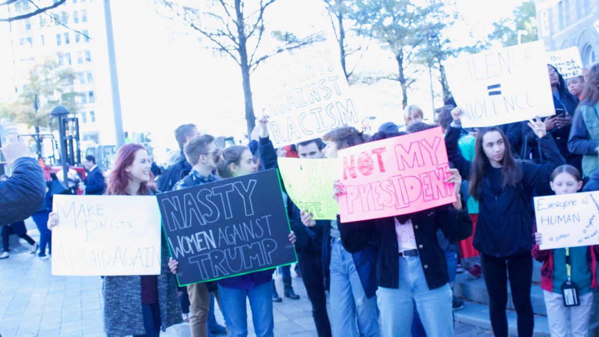 EZ Street at the DCPS Donald Trump Protest