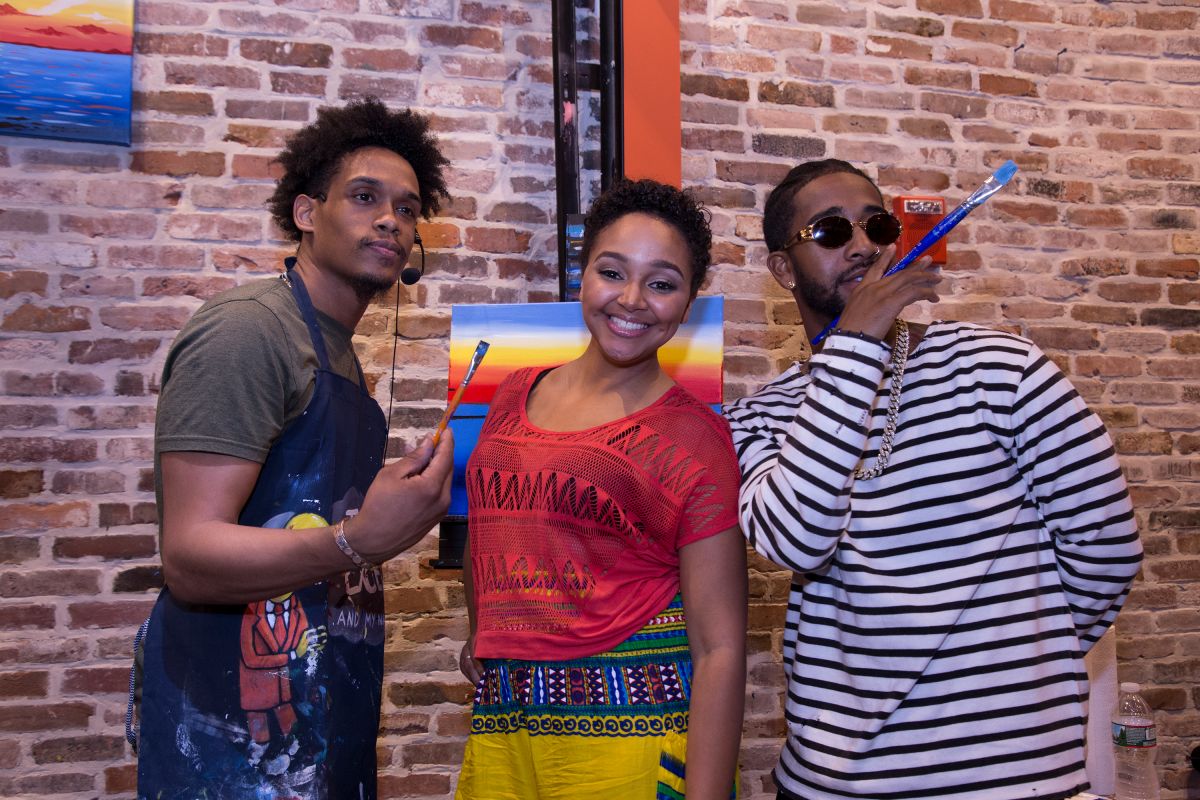 Omarion Hosts Sip & Paint At Muse Paintbar