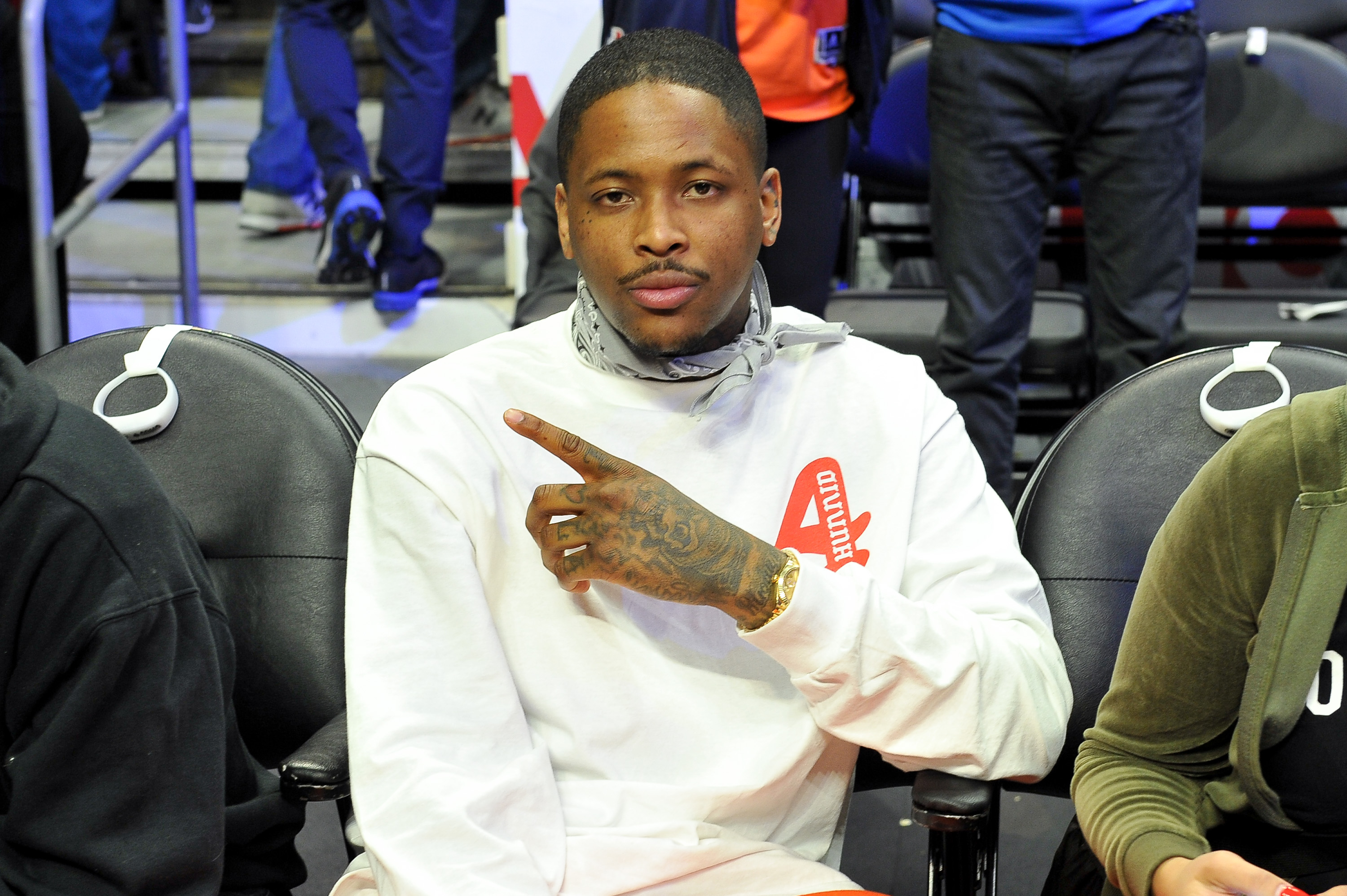 Celebrities At The Los Angeles Clippers Game