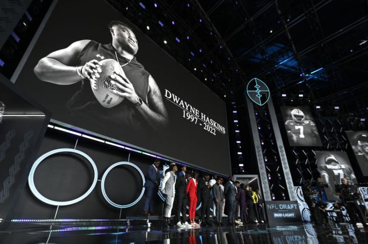 Moment Of Silence For Dwayne Haskins at the 2022 NFL Draft