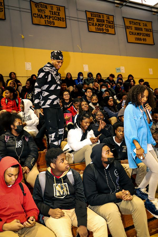 Little Bacon Bear & NLE Choppa at Potomac High School In Maryland