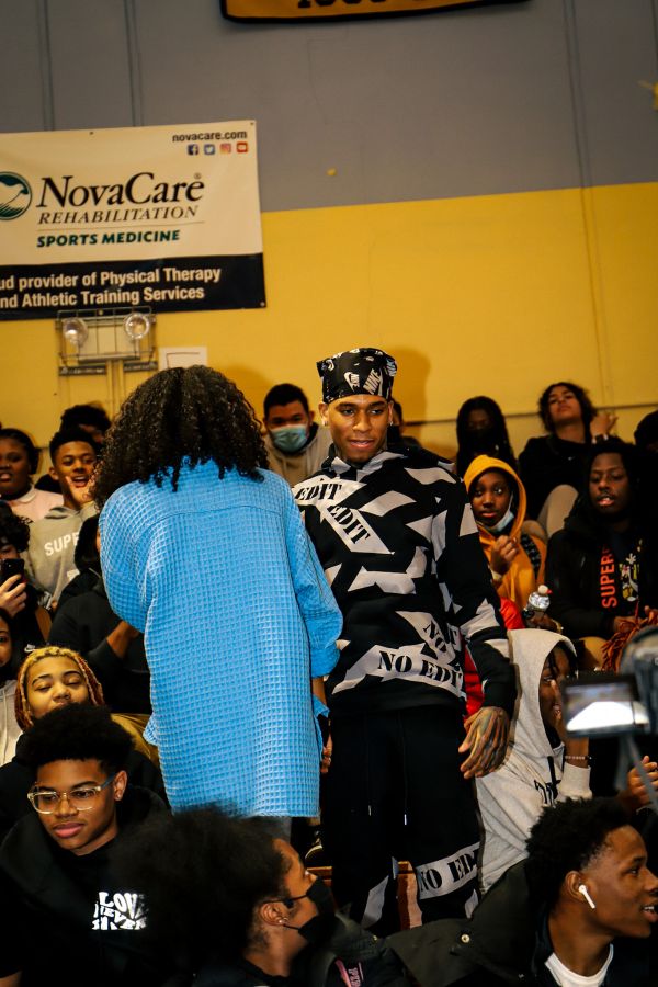 Little Bacon Bear & NLE Choppa at Potomac High School In Maryland